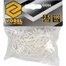 Крестики для плитки с ограничителем 2,5мм (100шт) "Vorel"