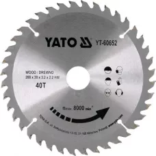 Диск пильный по дереву 200/30 40T с твердосплавными напайками "Yato"