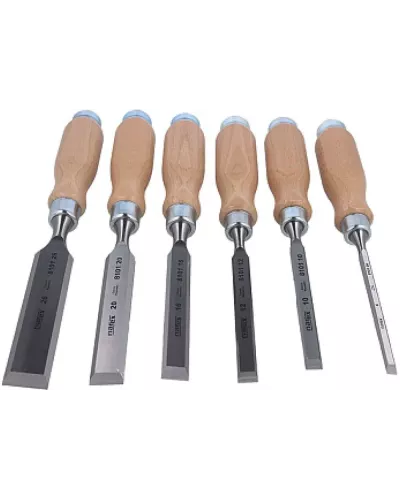 Набор из 6 плоских стамесок Narex Wood Line Profi (светлые) 853055