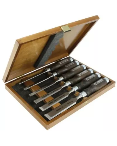 Набор из 6 плоских стамесок Narex Wood Line Profi (светлые) 853055