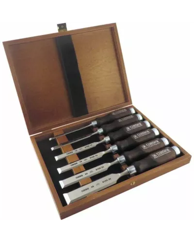 Набор из 6 плоских стамесок Narex Wood Line Profi (светлые) 853055