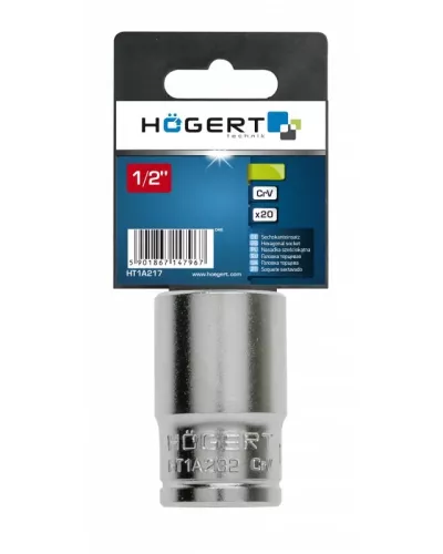 Торцевая головка шестигранная 1/2″, 32 мм, сталь CrV, DIN 3124 HT1A232