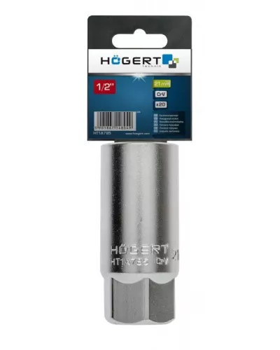 Головка свечная шестигранная 1/2″, 21 мм, CrV50BV32, DIN 3120 HT1A785