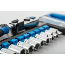 Набор торцевых головок 10 шт. с трещоткой 1/4″, 72 зубца HT1R334