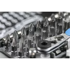 Набор бит с трещоткой 1/4″, SL, PH, PZ, HEX, TORX, TORX c отверстием, 33 шт. HT1R460