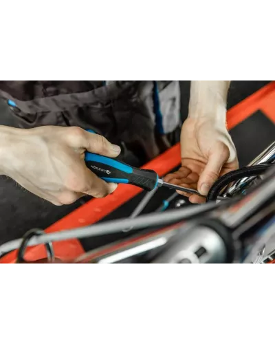 Отвертка силовая с металлическим затыльником PH2 125 мм, CrV HT1S072