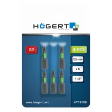 Биты ударные PZ3, 25 мм, сталь S2, 5 шт. HT1S128