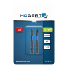 Биты ударные PH1, 50 мм, сталь S2, 2 шт. HT1S151