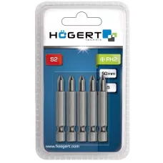 Биты PH2, 50 мм, сталь S2, 5 шт. HT1S313