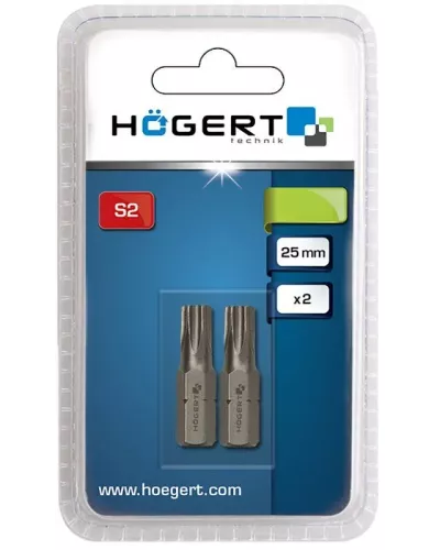 Биты TORX  20, 25 мм, сталь S2, 2 шт. HT1S363