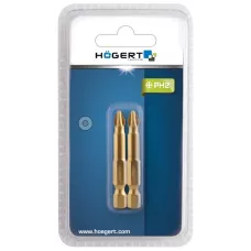 Биты PH2 50 мм, сталь S2, нитрид титана, 2 шт. HT1S392