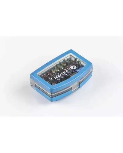 Набор бит с битодержателем 1/4″, SL, PH, PZ, HEX, TORX, TORX c отверстием, 32 шт. HT1S400