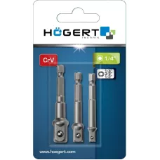 Набор адаптеров для торцевых головок 1/4″, 3/8″, 1/2 HT1S445