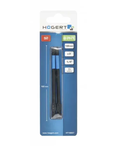 Биты ударные PH1 100 мм 2 шт HT1S687