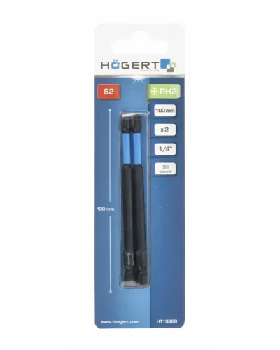 Биты ударные PH2 100 мм 2 шт HT1S688