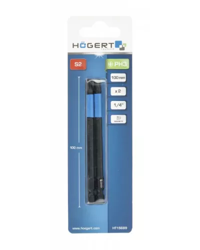 Биты ударные PH3 100 мм 2 шт HT1S689