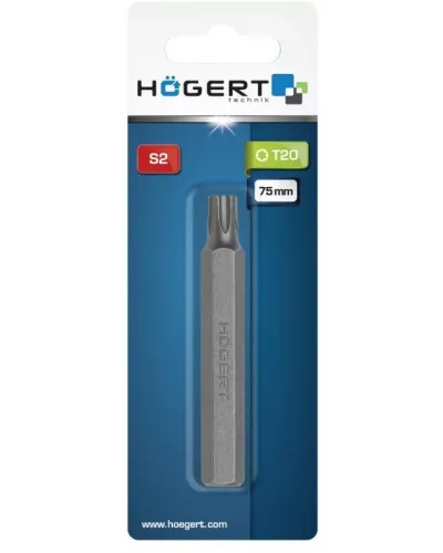 Бита TORX 20, 75 мм, M10, сталь S2 HT1S846