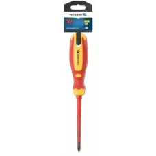 Отвертка диэлектрическая крестовая PZ2, 100 мм, 1000 V, сталь CrMo HT1S969