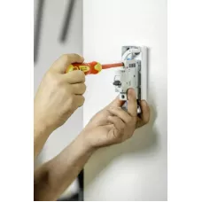 Отвертка диэлектрическая крестовая для электромонтажных работ   PZ1/SL5, 100 мм, 1000 V, сталь CrMo HT1S976