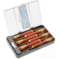 Набор прецизионных диэлектрических отверток 1000 V, сталь CrMo, 6 шт. HT1S986