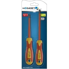 Набор диэлектрических отверток SL5,5, 125 мм, PH2, 100 мм, 1000 V, сталь S2, 2 шт. HT1S990