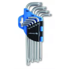 Набор Г-образных ключей TORX, Т10-Т50, CrV, 9 шт. HT1W814