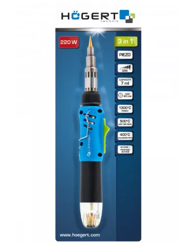 Газовый паяльник 3 в 1 (паяльник, горелка, фен) HT2C401