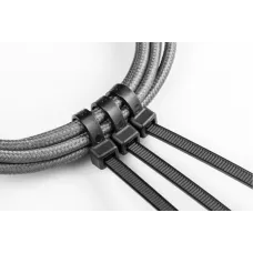 Нейлоновые стяжки 4,8 x 200 мм, 100 шт., czarne HT2C710