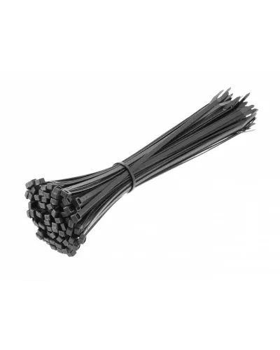 Нейлоновые стяжки 4,8 x 300 мм, 100 шт., czarne HT2C712