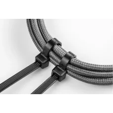 Нейлоновые стяжки 4,8 x 370 мм, 100 шт., czarne HT2C714