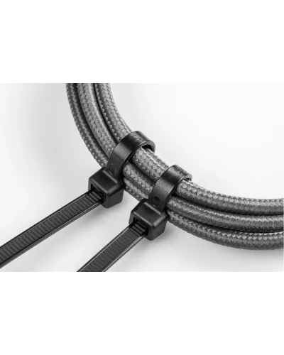 Нейлоновые стяжки 4,8 x 370 мм, 100 шт., czarne HT2C714