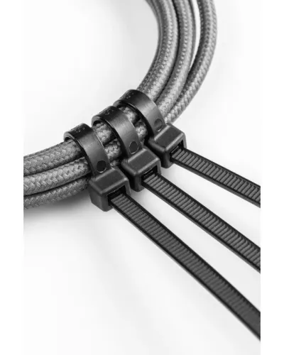 Нейлоновые стяжки 4,8 x 370 мм, 100 шт., czarne HT2C714