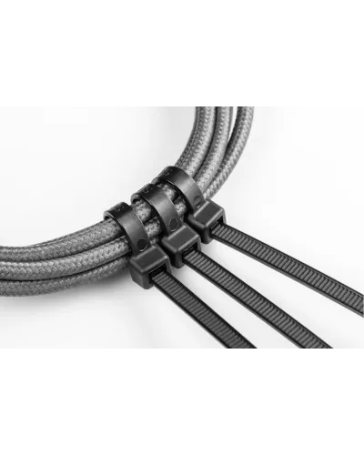 Нейлоновые стяжки 4,8 x 370 мм, 100 шт., czarne HT2C714