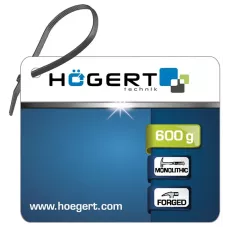 Молоток каменщика монолитный, 600 г., с рукояткой из стекловолокна HT3B033