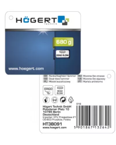Топор 600 г с деревянной рукояткой HT3B060
