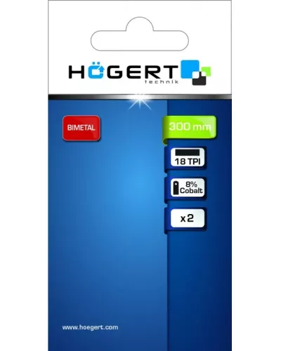Полотно по металлу 18 TPI, 12,7 мм, HSS, Bi-металл 300 мм, 2 шт. HT3S285