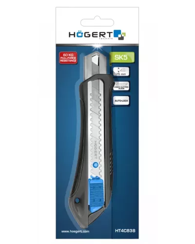 Нож пластиковый с отламывающимся лезвием 25 мм HT4C638