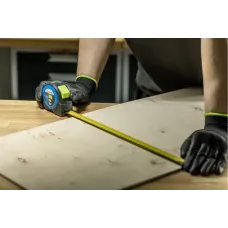 Рулетка 8 м х 25 мм, покрыта нейлоном, стопор ленты, двухсторонняя, MID HT4M407