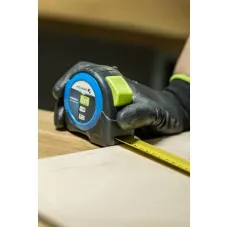 Рулетка 8 м х 25 мм, покрыта нейлоном, стопор ленты, двухсторонняя, MID HT4M407