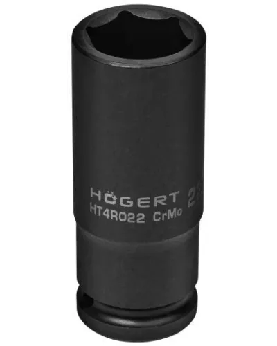 Головка торцевая ударная глубокая шестигранная 1/2″, 22 мм, DIN 3121, CrMo HT4R022