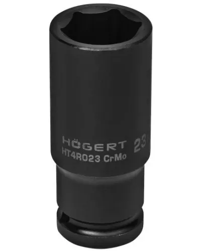 Головка торцевая ударная глубокая шестигранная 1/2″, 23 мм, DIN 3121, CrMo HT4R023