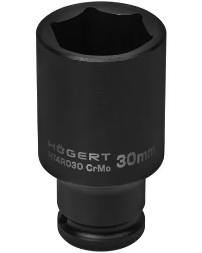 Головка торцевая ударная глубокая шестигранная 1/2″, 30 мм, DIN 3121, CrMo HT4R030