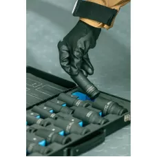 Набор ударных глубоких шестигранных головок 1/2″, 15 шт. в кейсе, CrMo HT4R049