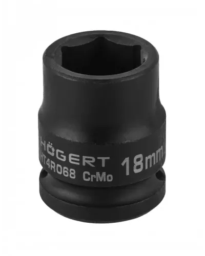 Головка торцевая ударная шестигранная 1/2″, 18 мм, DIN 3121, CrMo HT4R068