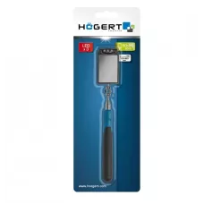 Зеркало телескопическое 50х80 мм со светодиодом, 300-880 мм HT4R504