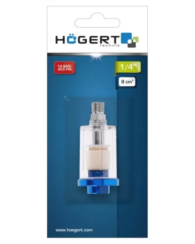 Фильтр пневматический 1/4″, 8см³, 14 бар/203 PSI HT4R870