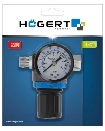 Регулятор давления с манометром1/4″, 12 бар/174 PSI HT4R873