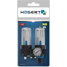 Фильтр-регулятор с манометром и лубрикатор пневматический 1/4″, 90см³/60см³, 9 бар/135 PSI HT4R875