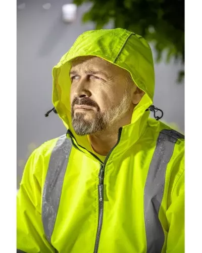 NIMS Куртка сигнальная с капюшоном водостойкая желтая 2XL (56) HT5K246-2XL