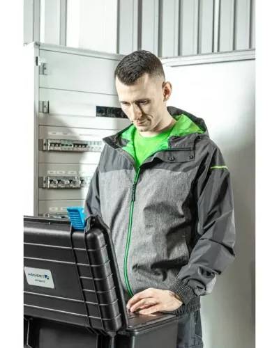 HEINER Куртка водостойкая темно-серая/зеленая 2XL (56) HT5K249-2XL